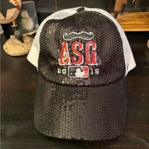 Source Unknown Black and White Sequin Hat